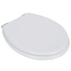Assento de sanita com tampa de fecho suave MDF branco - Image 3