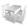5 pcs Conjunto de jantar branco - Image 2