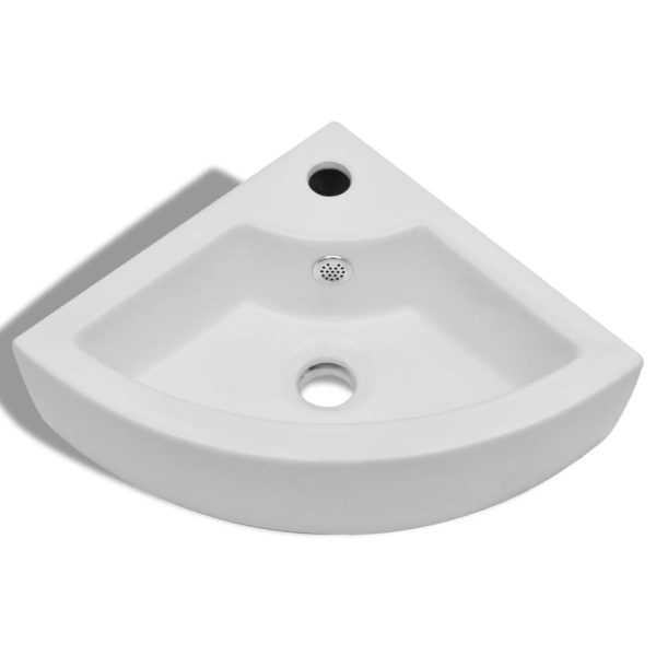 Lavatório com extravasamento 45x32x12,5 cm branco - Image 3