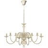 Candelabro de metal branco antigo com 8 lâmpadas E14 - Image 2