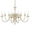Candelabro de metal branco antigo com 8 lâmpadas E14 - Image 3