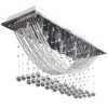 Lâmpada de teto + missangas cristal brilhantes, 8 x G9, 29 cm branco - Image 2