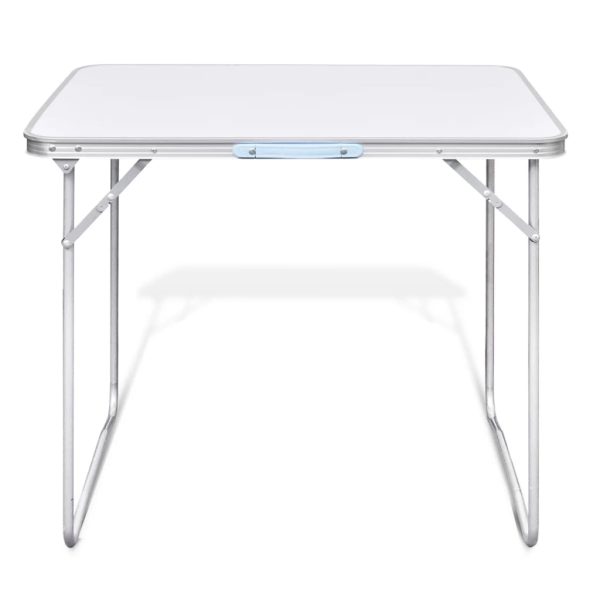 Mesa de campismo, dobrável, com estrutura de metal, 80 x 60 cm - Image 3