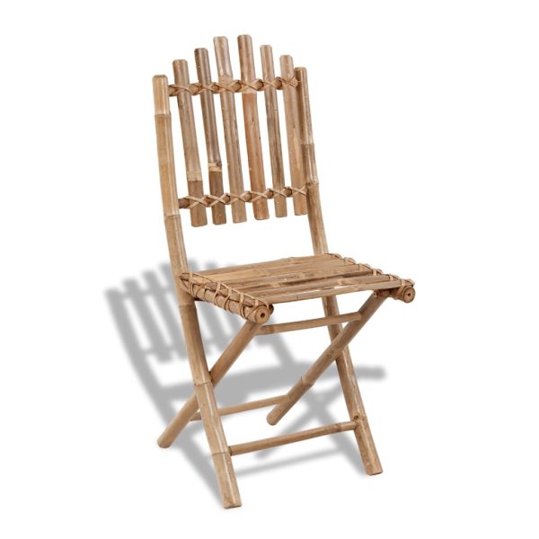 5 pcs conjunto de jantar dobrável p/ exterior bambu - Image 3