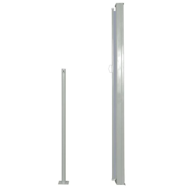 Toldo lateral retrátil para pátio 160x300 cm cinzento - Image 3