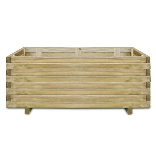 Vaso/floreira retangular 100x50x40 cm madeira - Image 2