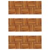 Conjunto de 30 azulejos decorativos, em acácia, padrão vertical