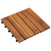 Conjunto de 30 azulejos decorativos, em acácia, padrão vertical - Image 2