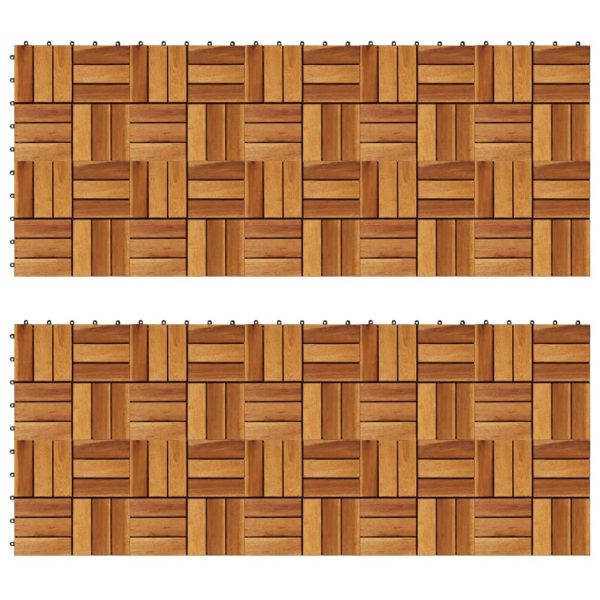 Ladrilho-pavimento madeira, 30 x 30 cm acácia, conjunto de 20