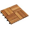 Conjunto de 30 azulejos decorativos, em acácia, 30 x 30 cm - Image 2