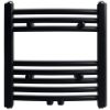 Aquecedor toalhas casa de banho curvo 480 x 480 mm preto - Image 2