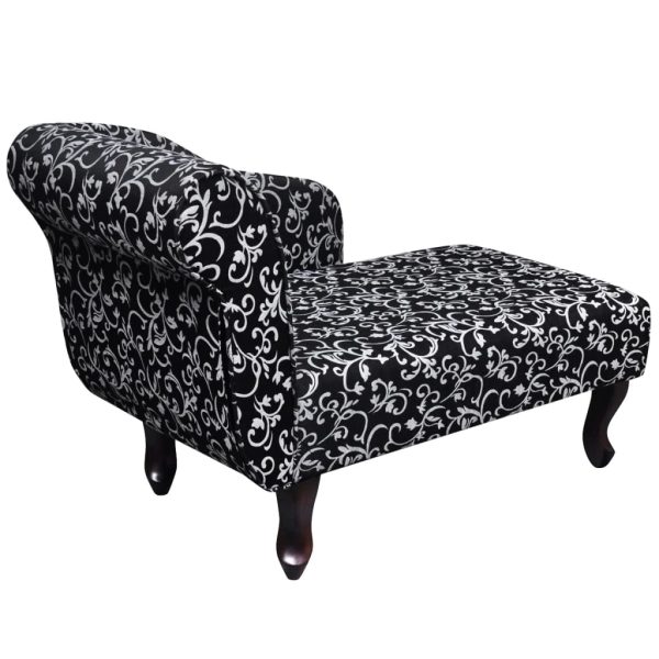 Chaise Lounge com tecido preto e branco - Image 3