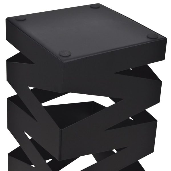 Suporte guarda-chuvas/de armazenamento quadrado preto aço 48,5 cm - Image 3