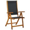 7 pcs conjunto de jantar exterior madeira acácia maciça - Image 2