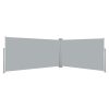 Toldo lateral retrátil, 160 x 600 cm, cinzento