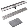 Dreno de chuveiro linear linhas 830x140 mm aço inoxidável - Image 3