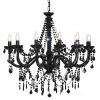 Lustre com contas lâmpadas 12 x E14 preto - Image 2