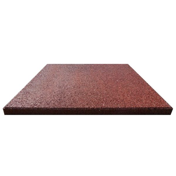 Ladrilhos proteção quedas 12 pcs borracha 50x50x3cm vermelho - Image 3