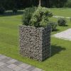 Canteiro elevado/cesto gabião 90x50x100 cm aço galvanizado
