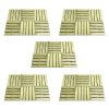 Ladrilhos de pavimento 30 pcs 50x50 cm madeira verde