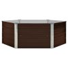 Canteiro jardim elevado 129x129x46cm aço galvanizado castanho - Image 2