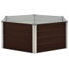 Canteiro jardim elevado 129x129x46cm aço galvanizado castanho - Image 3