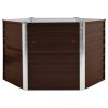 Canteiro elevado jardim aço galvanizado 129x129x77 cm castanho - Image 2
