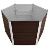 Canteiro elevado jardim aço galvanizado 129x129x77 cm castanho - Image 3