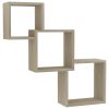 Prateleiras de parede cubos 68x15x68cm contraplacado carvalho - Image 2