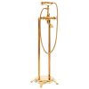 Torneira de pé para banheira aço inoxidável 99,5 cm dourado