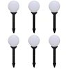Candeeiros de exterior 6 pcs LED 20 cm com estacas de enterrar