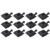 Candeeiro de exterior solar LED 12 pcs preto quadrado 12 cm
