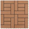 Ladrilhos de pavimento 22 pcs WPC 2m² 30x30 cm castanho