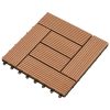 Ladrilhos de pavimento 22 pcs WPC 2m² 30x30 cm castanho - Image 3