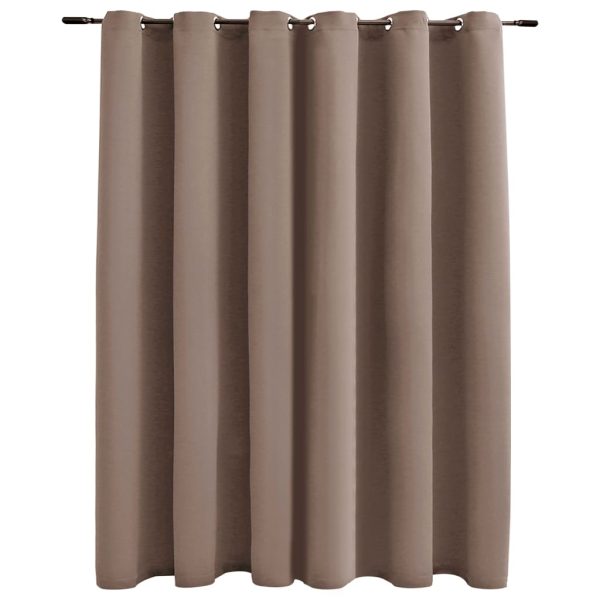 Cortina blackout c/ argolas metal 290x245 cm cinza-acastanhado - Image 2