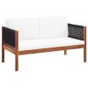 Conjunto lounge de jardim 4 pcs madeira de acácia maciça - Image 2