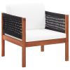 Conjunto lounge de jardim 4 pcs madeira de acácia maciça - Image 3