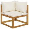 6 pcs conj. lounge jardim c/ almofadões madeira acácia maciça - Image 3