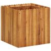 Vaso/floreira de jardim 50x50x50 cm madeira de acácia maciça