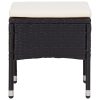 5 pcs conjunto jantar p/ exterior vime PE e vidro preto - Image 3