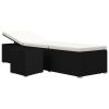 Espreguiçadeira almofadão e mesa de centro vime PE branco nata - Image 2