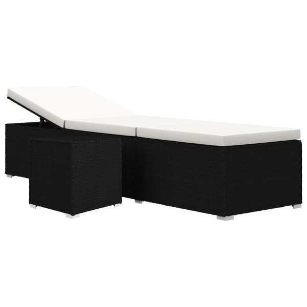 Espreguiçadeira almofadão e mesa de centro vime PE branco nata - Image 2