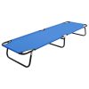 Espreguiçadeira/cama dobrável aço azul