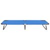 Espreguiçadeira/cama dobrável aço azul - Image 2