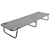 Espreguiçadeira/cama dobrável aço cinzento