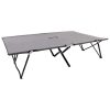 Espreguiçadeira/cama dobrável para 2 pessoas aço cinzento