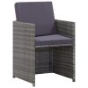 13 pcs conjunto jantar exterior vime e madeira acácia antracite - Image 2