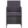 13 pcs conjunto jantar exterior vime e madeira acácia antracite - Image 3