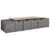13 pcs conjunto jantar exterior c/ almofadões vime PE antracite - Image 3