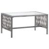 4 pcs conjunto lounge de jardim c/ almofadões vime PE antracite - Image 3
